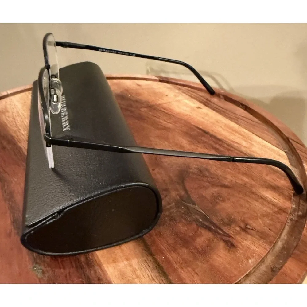 Burberry Eyeglasses Frames B 1258 1007‎ Black Rectangular Half Rim 52-18-140